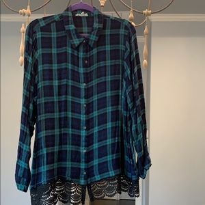Plaid button up shirt